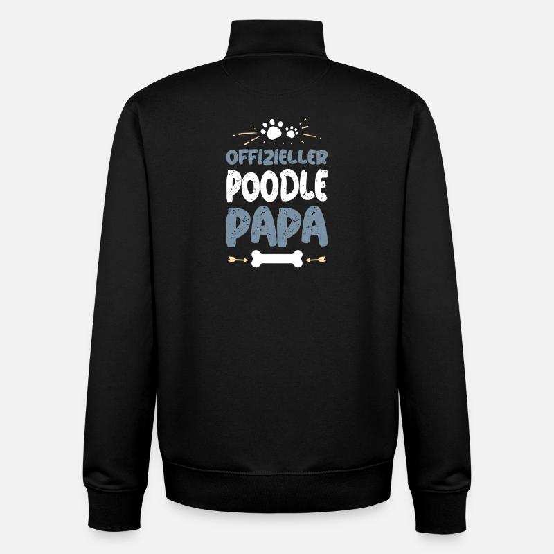 Caniche - Sweat zippé unisexe en coton bio Stanley/Stella - noir