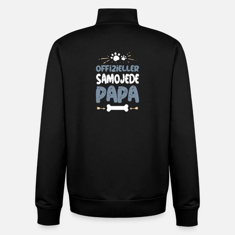 Samoyède - Sweat zippé unisexe en coton bio Stanley/Stella - noir