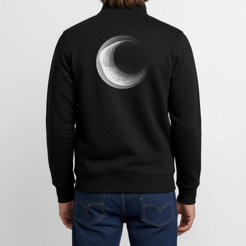 Conception de cercles points Sweat zippé unisexe en coton bio Stanley/Stella