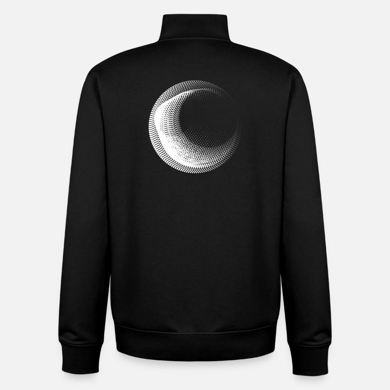 circles dots design - Unisex Organic Zip Sweatshirt by Stanley/Stella - black