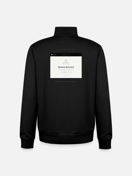 HUMAN DETECTED - Sweat zippé unisexe en coton bio Stanley/Stella - noir