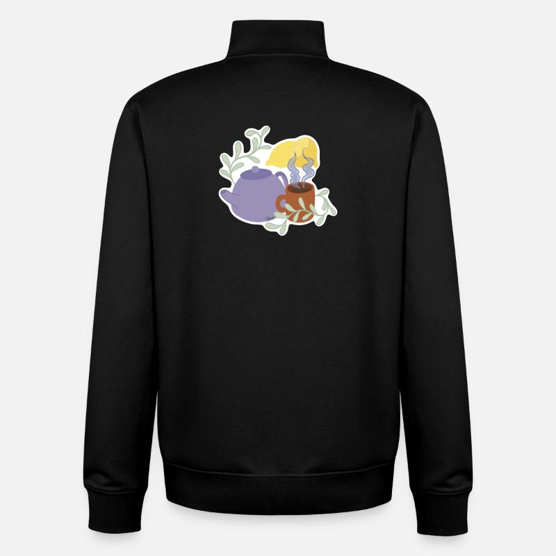 Lemon tea - Unisex Organic Zip Sweatshirt by Stanley/Stella - black