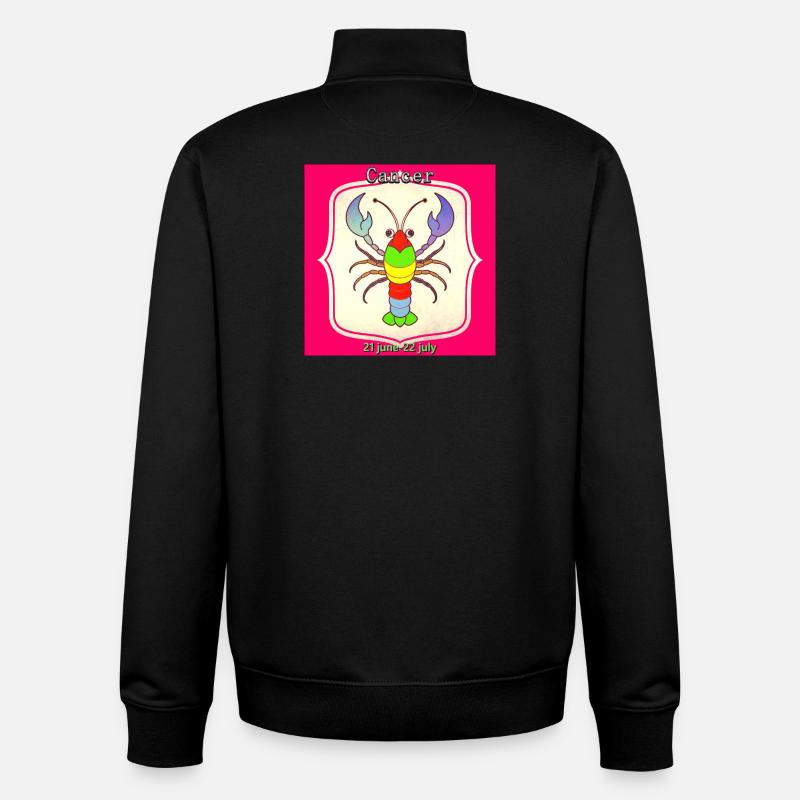 cancer - Sweat zippé unisexe en coton bio Stanley/Stella - noir