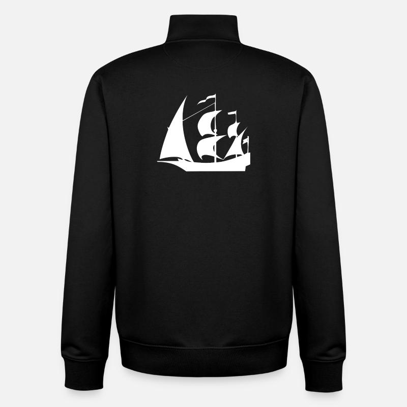 Voile - Sweat zippé unisexe en coton bio Stanley/Stella - noir