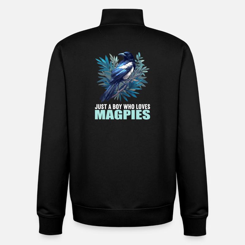 Pies Magpie - Sweat zippé unisexe en coton bio Stanley/Stella - noir