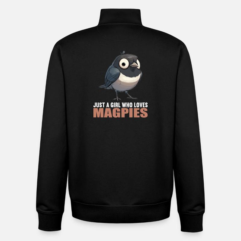 Pies Magpie - Sweat zippé unisexe en coton bio Stanley/Stella - noir