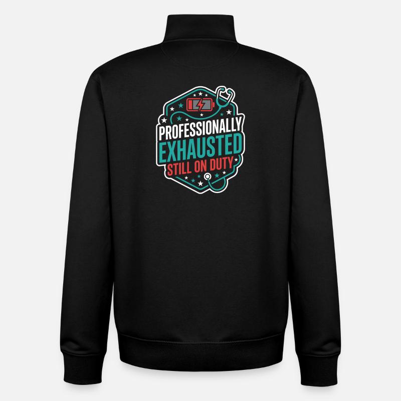 Nachtschicht-krankenschwester, Müde - Unisex Organic Zip Sweatshirt von Stanley/Stella - Schwarz