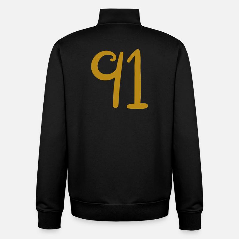 91 - Sweat zippé unisexe en coton bio Stanley/Stella - noir