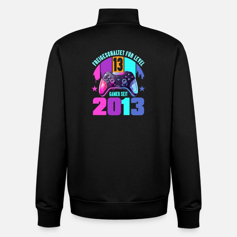 13e anniversaire, jeunes filles - Sweat zippé unisexe en coton bio Stanley/Stella - noir