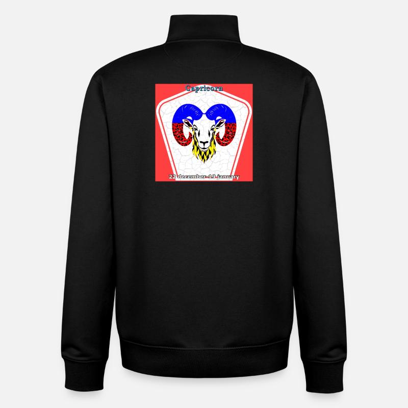 Steinbock - Unisex Organic Zip Sweatshirt von Stanley/Stella - Schwarz