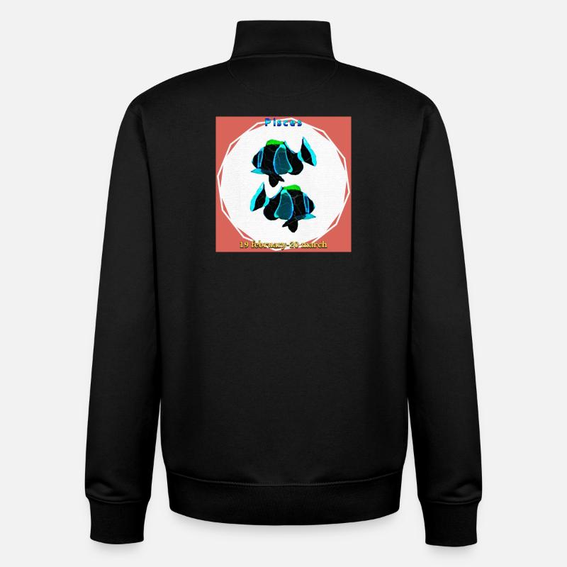 Fisch - Unisex Organic Zip Sweatshirt von Stanley/Stella - Schwarz