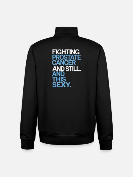 Fighting Prostate Cancer – Sexy & Strong - Unisex Organic Zip Sweatshirt by Stanley/Stella - black