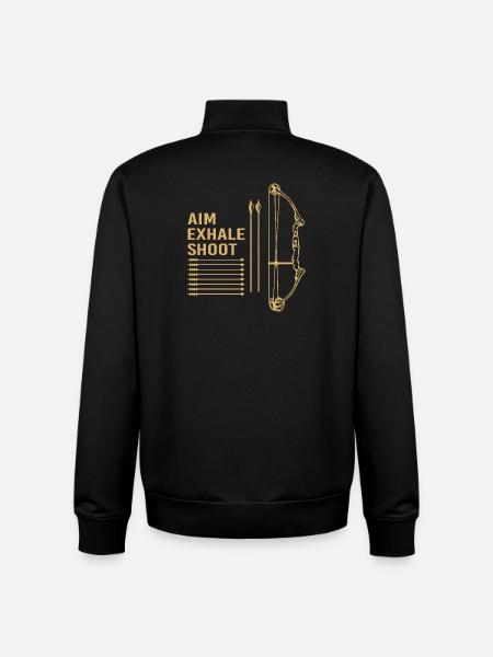 Archer Archery Archery - Unisex Organic Zip Sweatshirt by Stanley/Stella - black