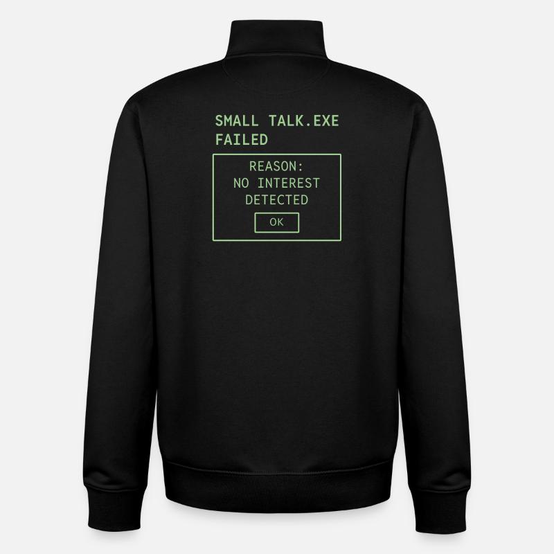 KLEINE TALK.EXE SCHEITERTE - Unisex Organic Zip Sweatshirt von Stanley/Stella - Schwarz
