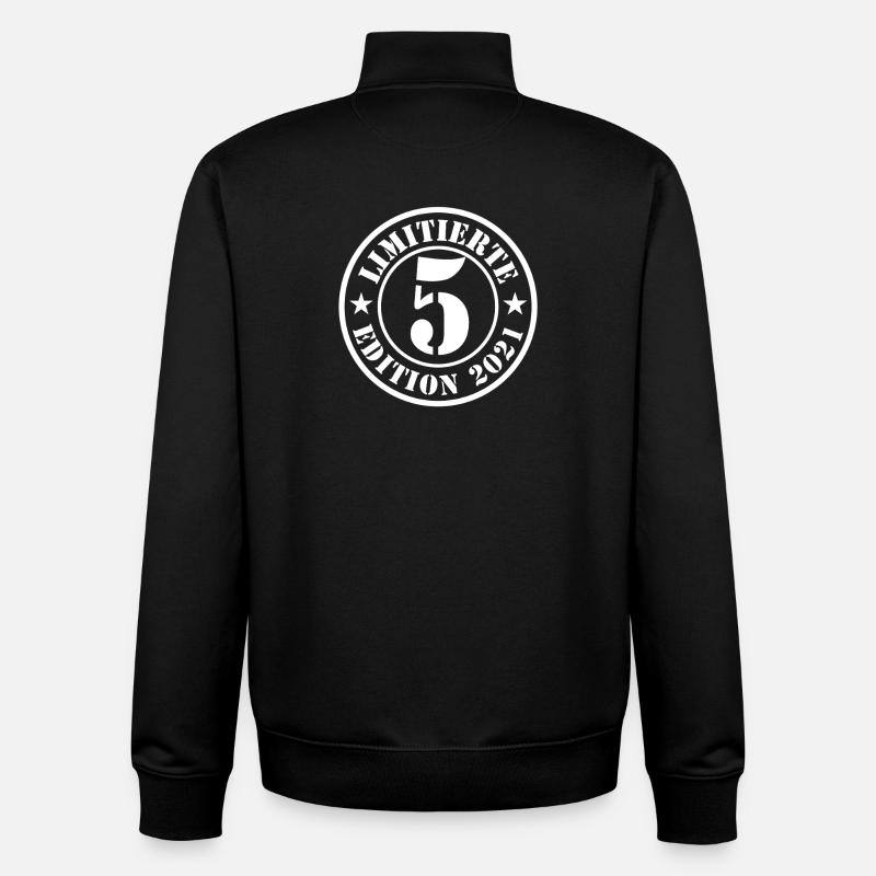5e anniversaire, jeunes filles - Sweat zippé unisexe en coton bio Stanley/Stella - noir