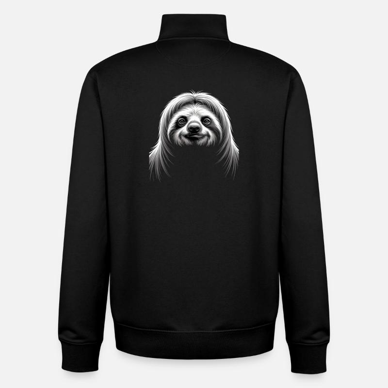 Faultier - Unisex Organic Zip Sweatshirt von Stanley/Stella - Schwarz