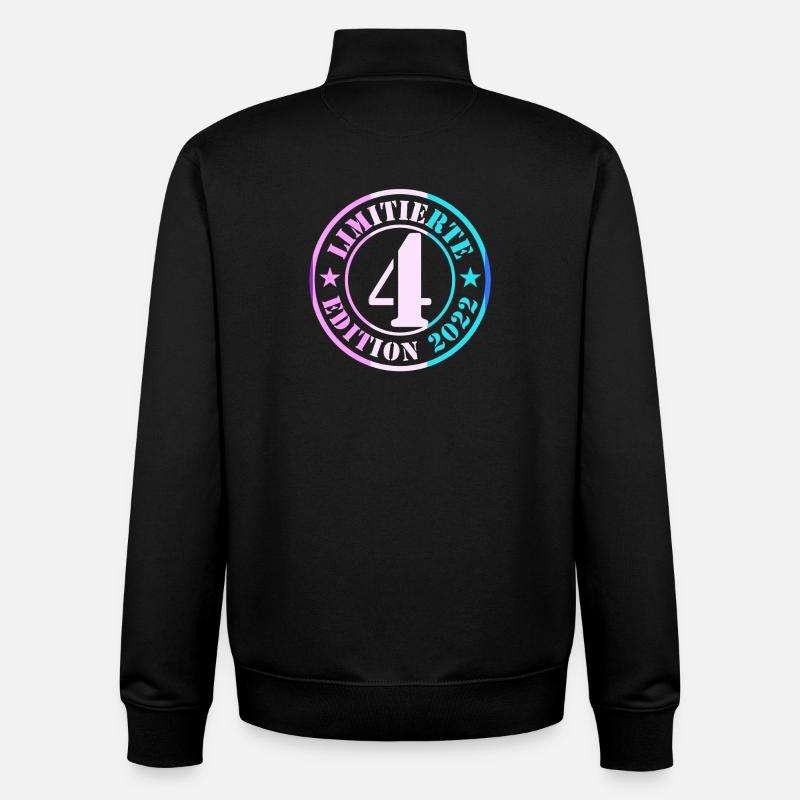 4. Geburtstag Junge Mädchen - Unisex Organic Zip Sweatshirt von Stanley/Stella - Schwarz