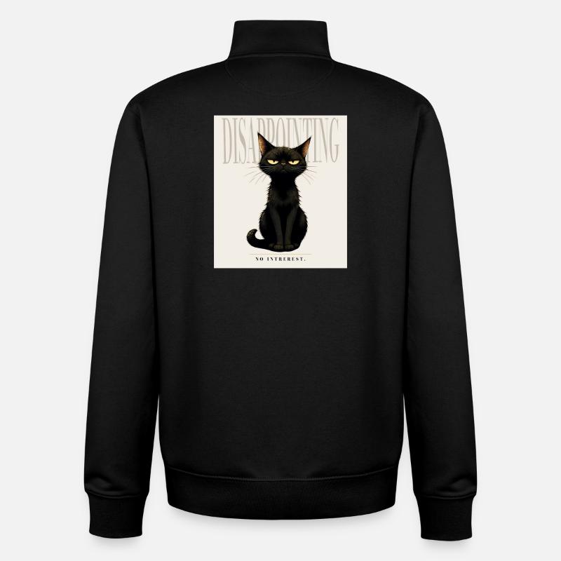 Disappointing. – Sarcastic Black Cat Design - Unisex Organic Zip Sweatshirt von Stanley/Stella - Schwarz