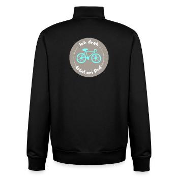 Fahrrad Kreis Rad drehen radeln Rennrad cool Quote - Unisex Organic Zip Sweatshirt von Stanley/Stella - Schwarz - Hinten - AI Model Male 185 light (185cm)