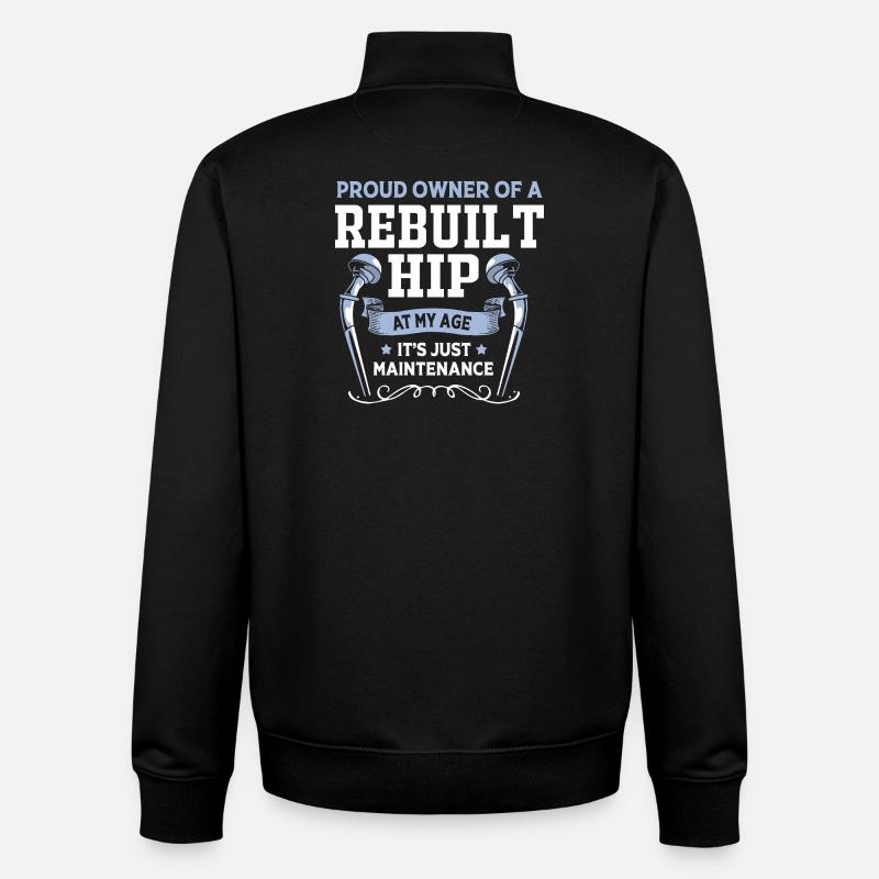 Hips Hips Hip Joint - Unisex Organic Zip Sweatshirt by Stanley/Stella - black