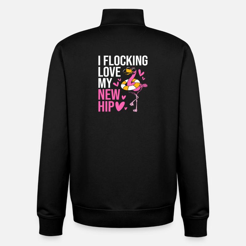 Hips Hips Hip Joint - Unisex Organic Zip Sweatshirt by Stanley/Stella - black