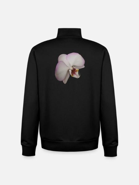 Elegant_Pale_Lavender_Phalaenopsis_Moth_Orchid - Unisex Organic Zip Sweatshirt by Stanley/Stella - black