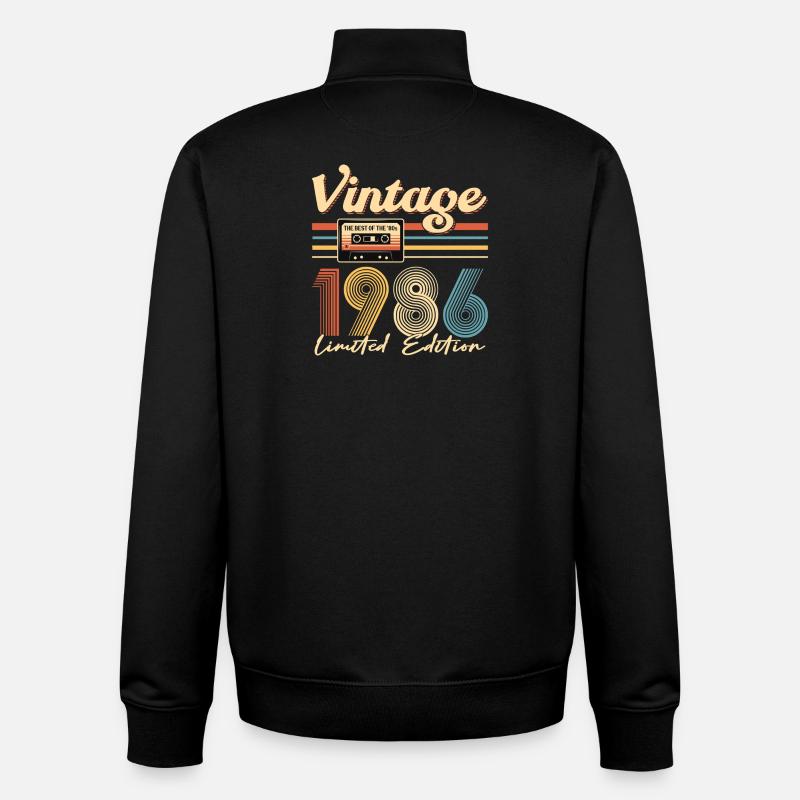 40-jähriges Jubiläum - Unisex Organic Zip Sweatshirt von Stanley/Stella - Schwarz
