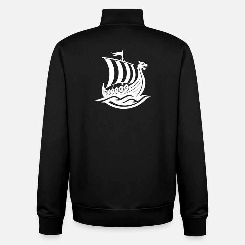 Wikingerboot - Unisex Organic Zip Sweatshirt von Stanley/Stella - Schwarz