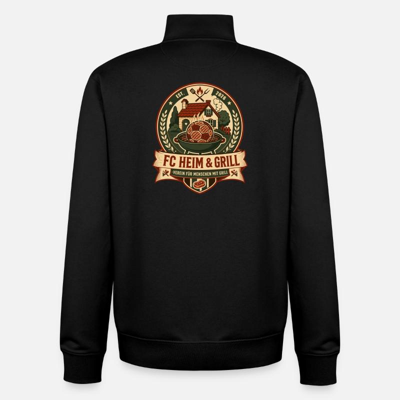 FC Heim & Grill - Unisex Organic Zip Sweatshirt von Stanley/Stella - Schwarz