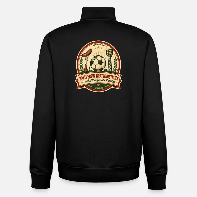 Ballverein Bratwurstblick - Unisex Organic Zip Sweatshirt von Stanley/Stella - Schwarz