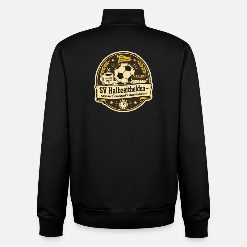 SV Halbzeithelden - Unisex Organic Zip Sweatshirt von Stanley/Stella - Schwarz