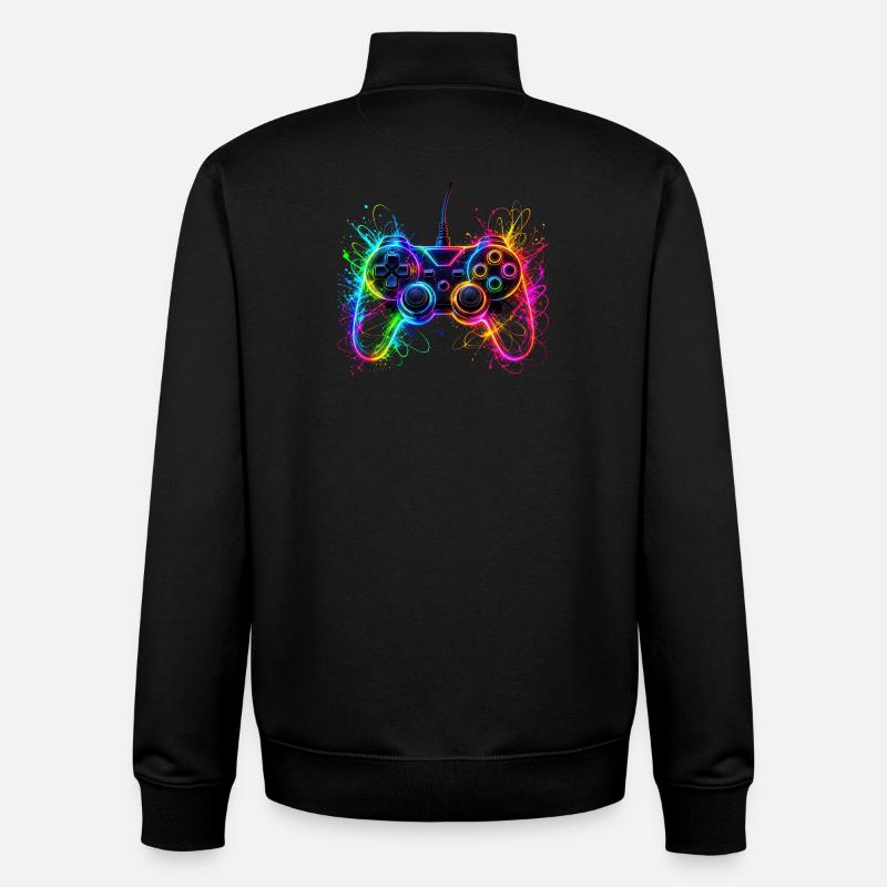 Gaming Controller Gamer - Unisex Organic Zip Sweatshirt by Stanley/Stella - black