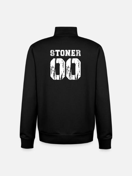 Stoner 00 Grunge Typography - Unisex Organic Zip Sweatshirt by Stanley/Stella - black