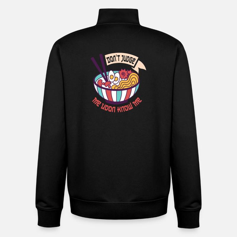 Urteile mich nicht Ramen - Unisex Organic Zip Sweatshirt von Stanley/Stella - Schwarz
