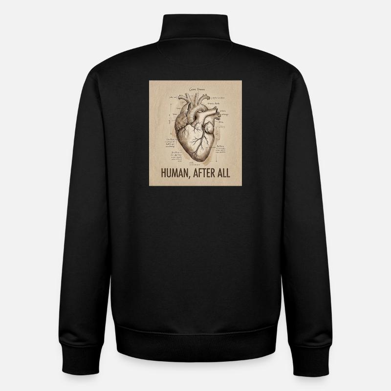 Human After - Unisex Organic Zip Sweatshirt von Stanley/Stella - Schwarz