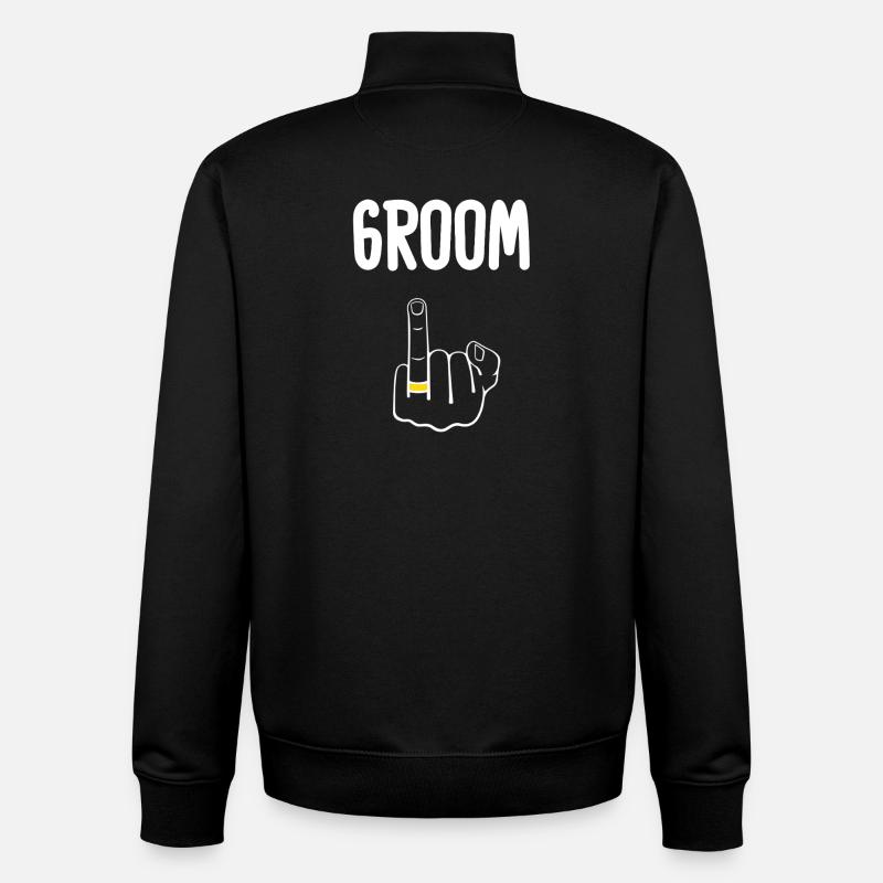 Edgy Bräutigam-Ring - Unisex Organic Zip Sweatshirt von Stanley/Stella - Schwarz