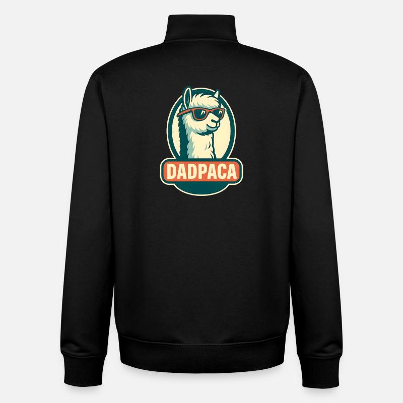 Dadpaca No Probllama - Unisex Organic Zip Sweatshirt by Stanley/Stella - black