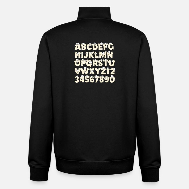 ABC - Sweat zippé unisexe en coton bio Stanley/Stella - noir