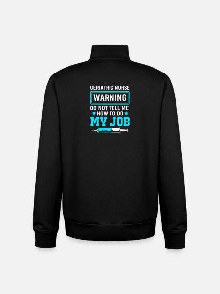 Nursing Home Geriatric Nurse Nurse - Unisex Organic Zip Sweatshirt by Stanley/Stella - black