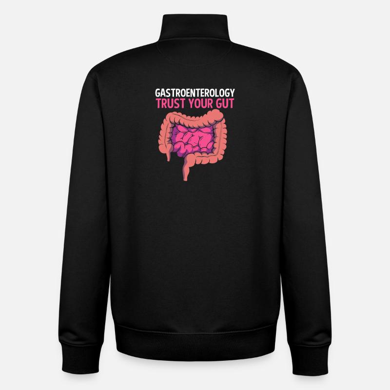 Gastro-entérologie - Sweat zippé unisexe en coton bio Stanley/Stella - noir