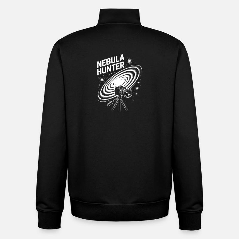 Nebula Hunter Cosmic Telescope - Unisex Organic Zip Sweatshirt by Stanley/Stella - black