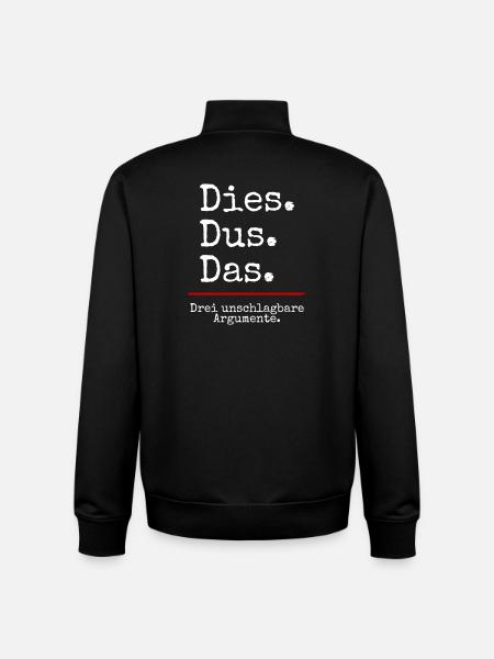Dies Dus Das Argumente (black) - Unisex Organic Zip Sweatshirt von Stanley/Stella - Schwarz