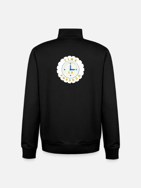 Time is freedom - Unisex Organic Zip Sweatshirt by Stanley/Stella - black