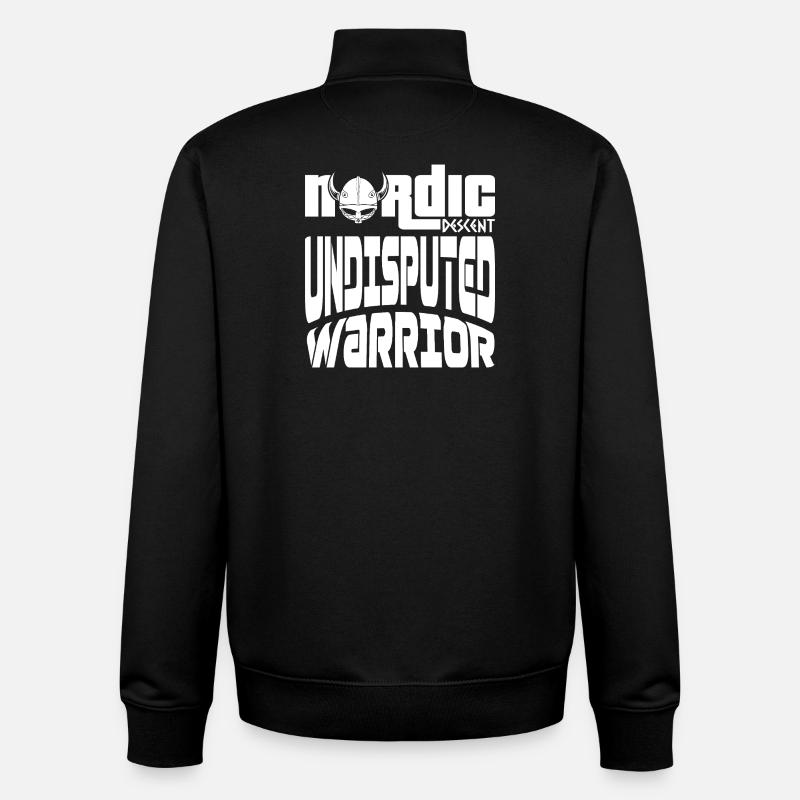 WIKINGERKRIEGER | NORDIC DESCENT V3 - Unisex Organic Zip Sweatshirt von Stanley/Stella - Schwarz