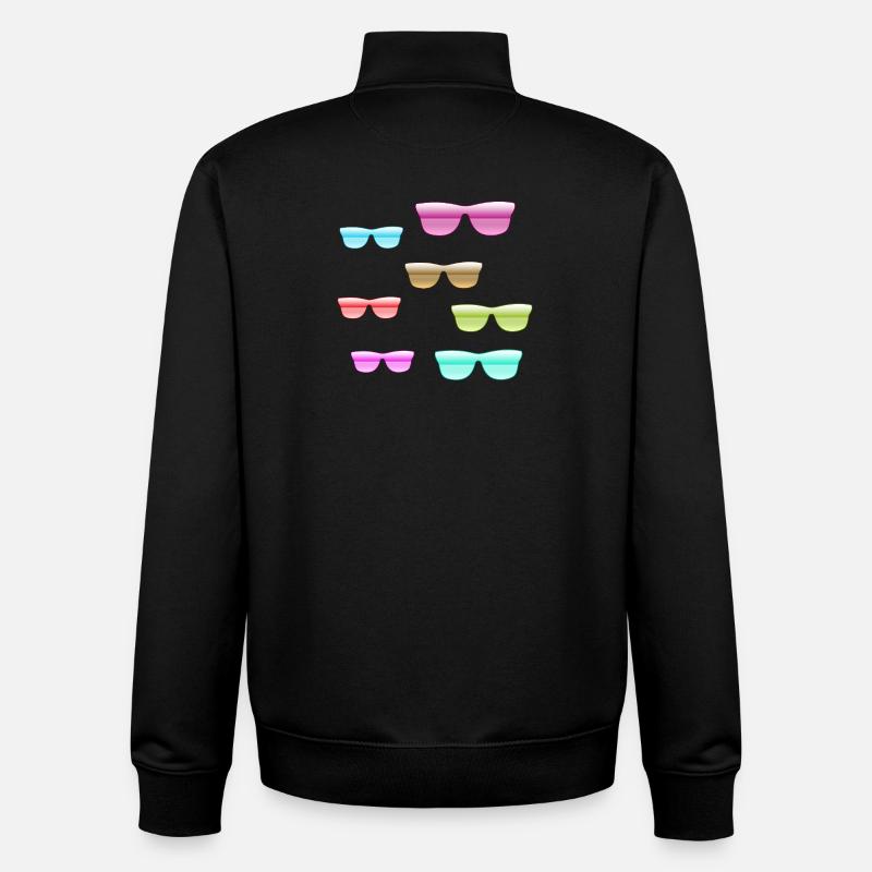 Sun grooves - Unisex Organic Zip Sweatshirt by Stanley/Stella - black