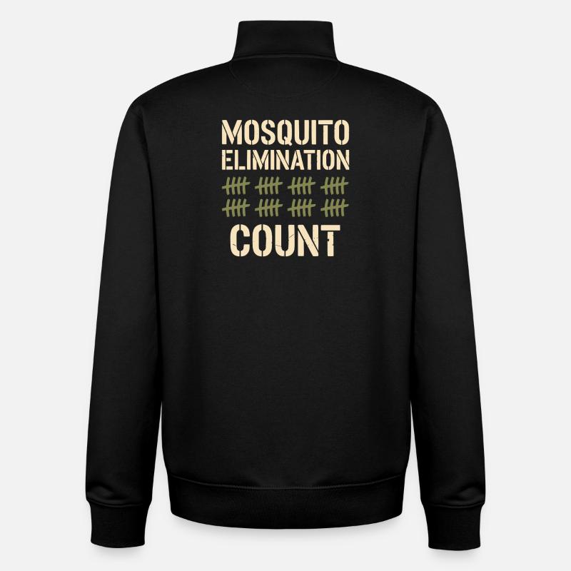 Mosquito Elimination Count Funny Summer - Unisex Organic Zip Sweatshirt by Stanley/Stella - black