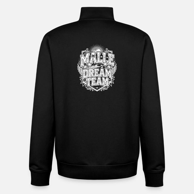 Malle Dream Team - Unisex Organic Zip Sweatshirt von Stanley/Stella - Schwarz