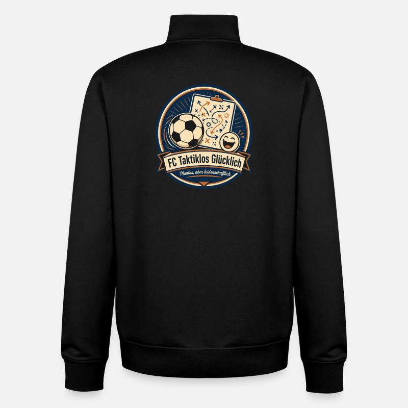 FC Taktiklos Glücklich - Unisex Organic Zip Sweatshirt von Stanley/Stella - Schwarz