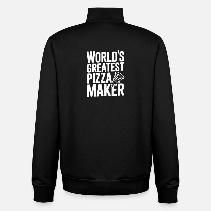 World's Greatest Pizza Maker - Unisex Organic Zip Sweatshirt by Stanley/Stella - black
