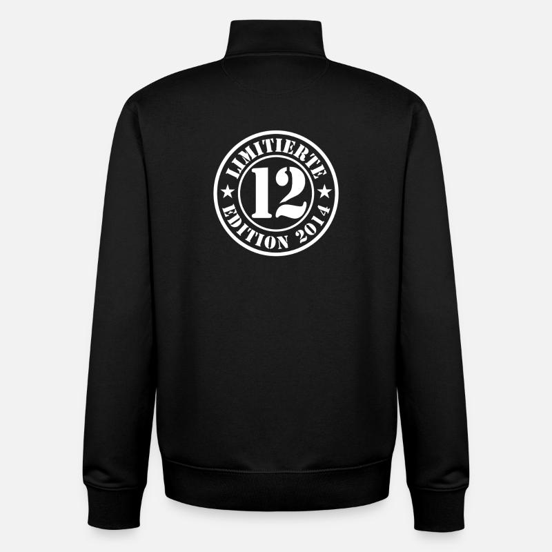 12e anniversaire, jeunes filles - Sweat zippé unisexe en coton bio Stanley/Stella - noir